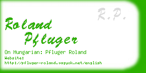 roland pfluger business card
